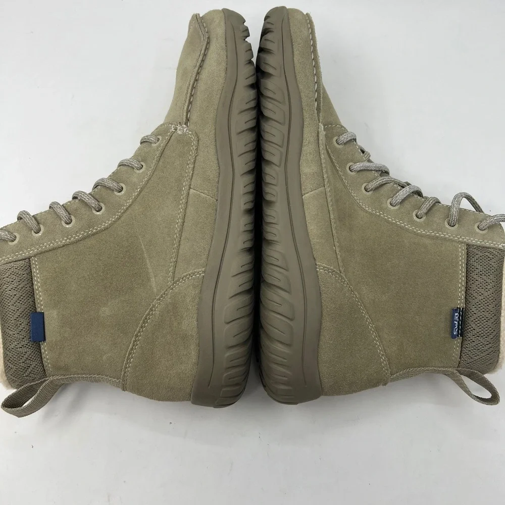 Lems Telluride Boot Limestone Suede Barefoot Winter Boots Mens 15 LEMS601
